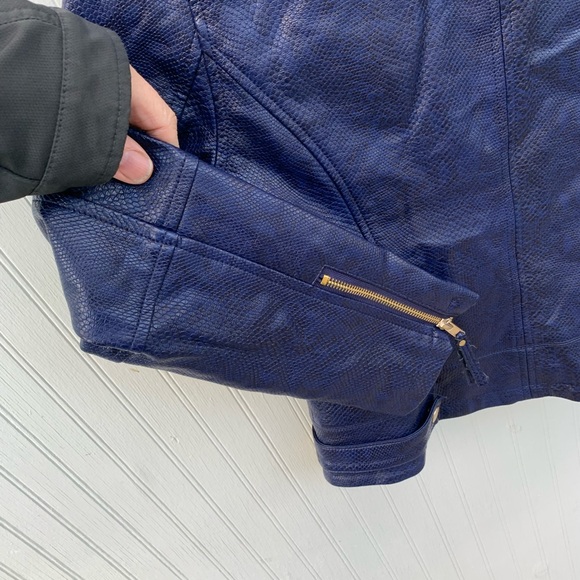 Reptile Blue biker coat - Picture 10 of 12